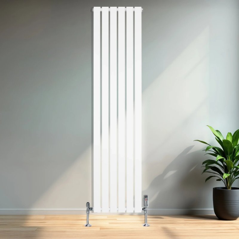 Flat Single Column Radiator - 1800 x 420mm - White