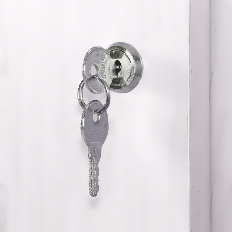 MonsterShop Mars Shop Counters Set & Glass Retail Showcase Cabinet Display, Brilliant White, Melamine MDF