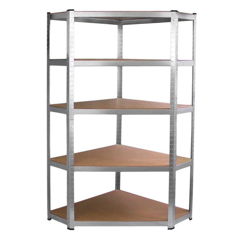 Garage Racking Bundle 4 x 90cm Heavy Duty Racks & 1 x Corner Unit / Galvanised Steel Storage Shelving Warehouse Shed Heavy Duty Rack