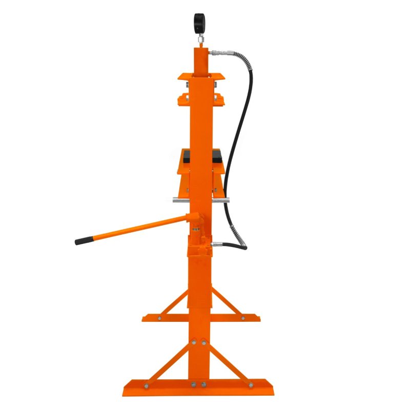Hydraulic Shop Press 20 Ton Tonne 20,000kg Bench Mount Heavy Duty Steel Detachable Pressure Gauge Hand Pump Adjustable 0-1015mm Vertical Work Area Workshop Garage FREE Tool Set 8 Mandrels & 1 Adapter