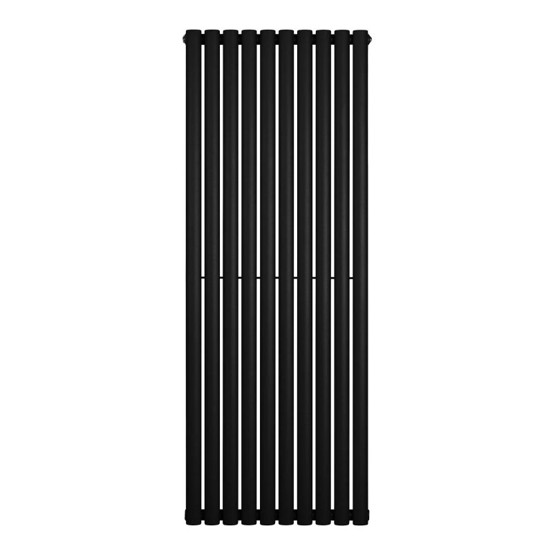 Oval Single Column Radiator - 1600 x 600mm - Black