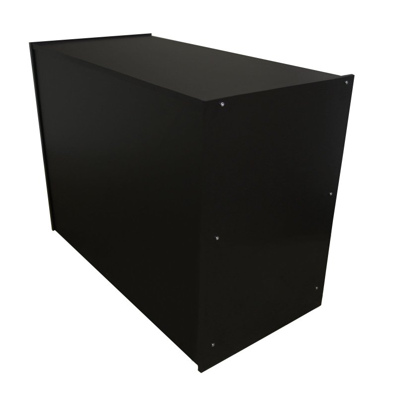 Retail Shop Counter Till Block Product Showcase Display Storage Cabinet Shelves Black - A1200