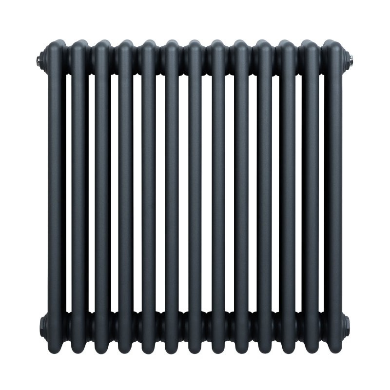 Traditional 4 Column Radiator - 600 x 605mm - Anthracite Grey
