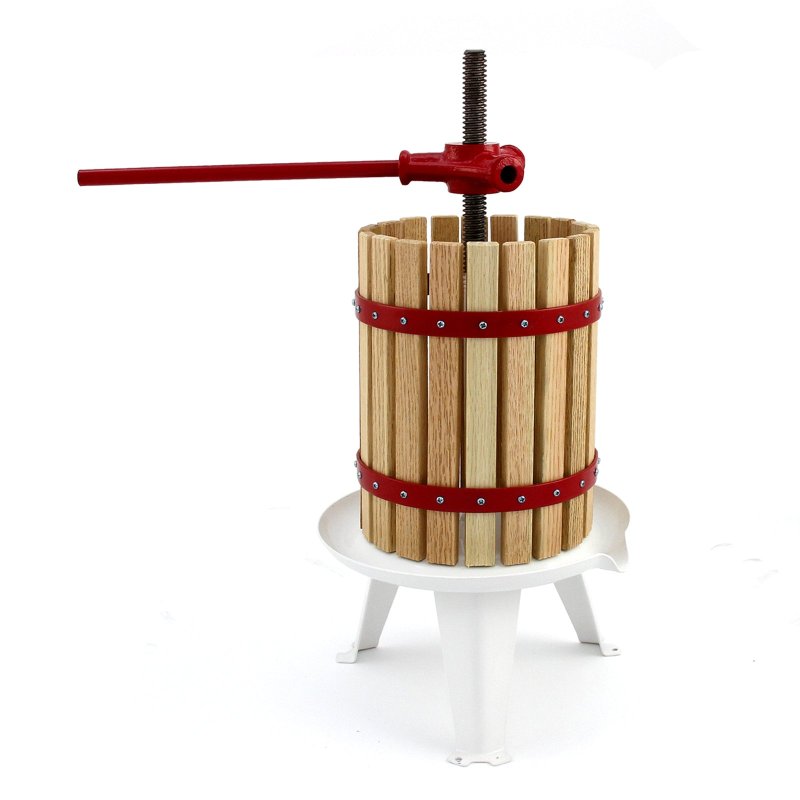 KuKoo Manual Apple Fruit Press for Homemade Juice, Wine & Cider Making, 6 Litre, Wooden