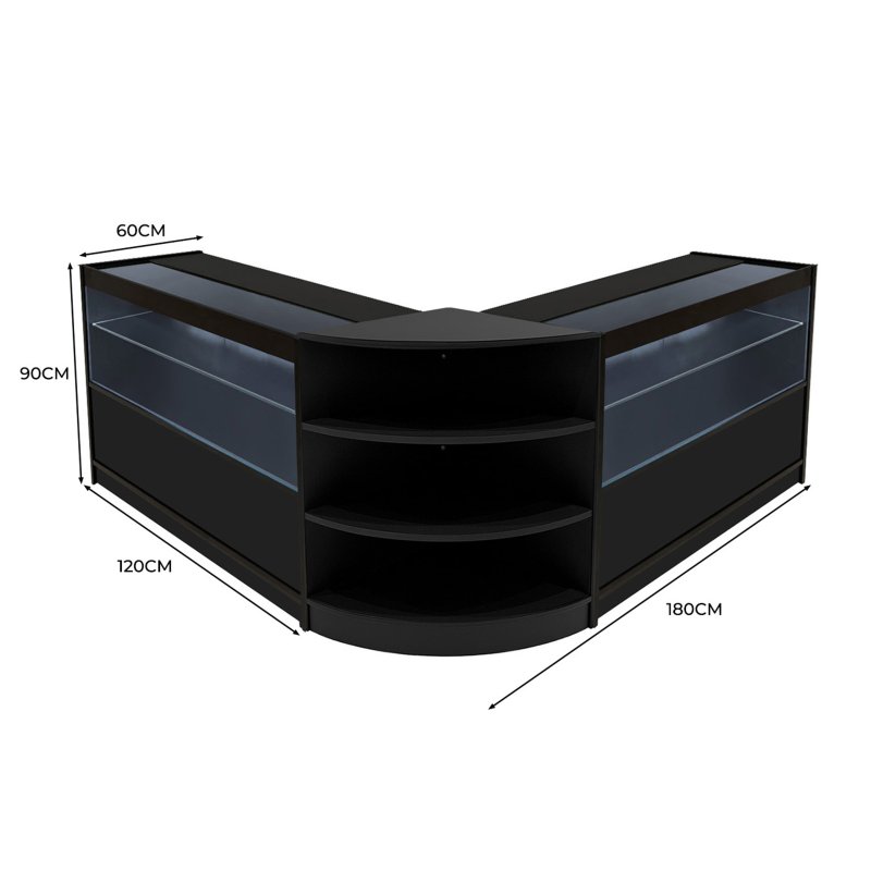Andromeda LED Shop Counter Set LM60 & 2 x C1200 - Black