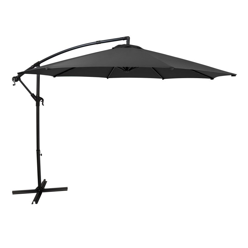 Hanging 2 Seater Egg Chair + Grey Cantilever Parasol 3m