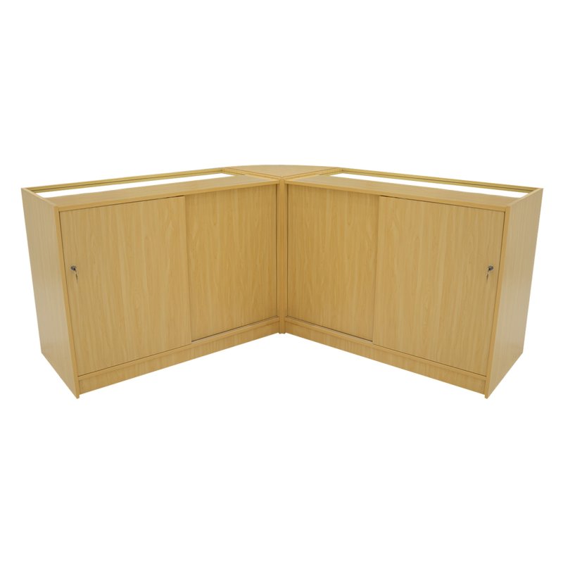 Demeter LED Shop Counter Set K1200, B1200 & LM60 - Maple