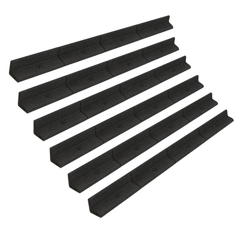 Flexible Lawn Edging 6 x 1.2m - Black