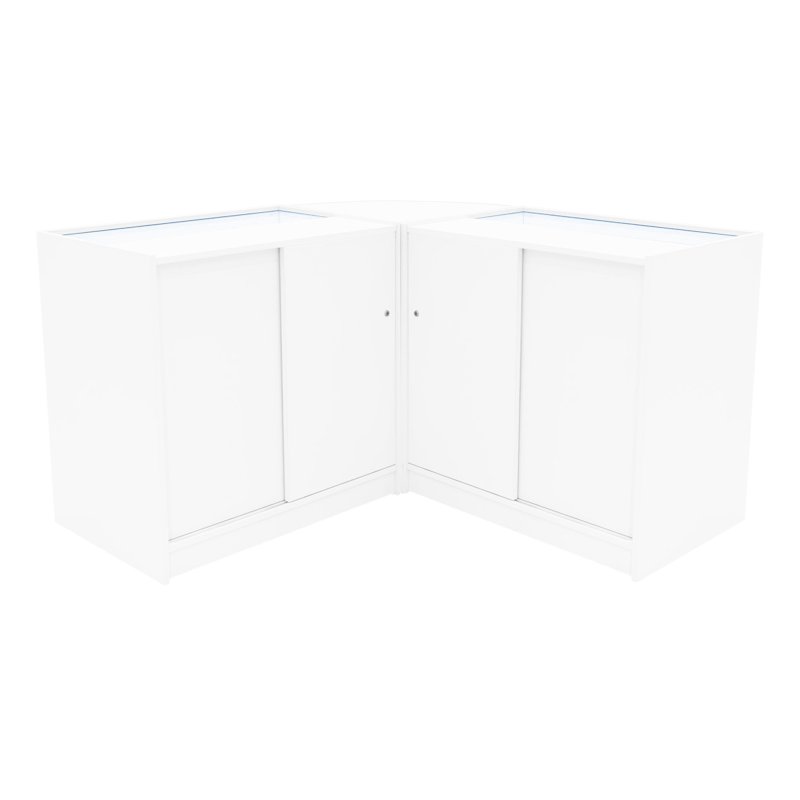 Harmonia LED Shop Counter Set B900, C900 & LM60 - White