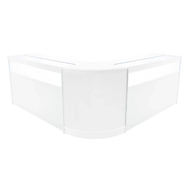 Iris LED Shop Counter Set CM60 & 2 x B1500 - White