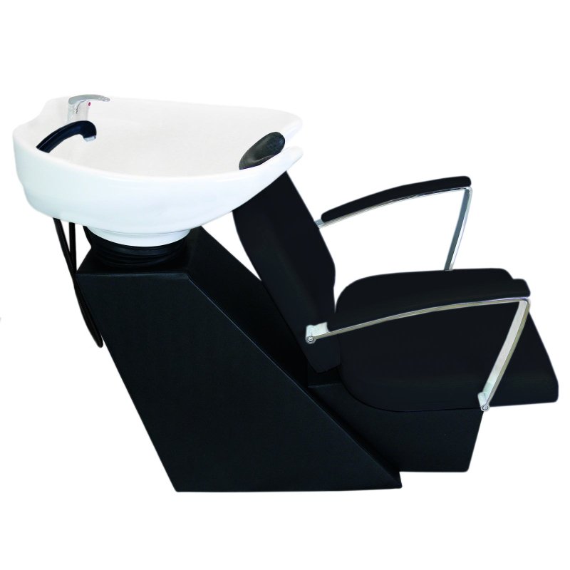 Backwash Salon Chair Hairdressing Unit Barber Tilting Sink Shampoo Back Hair Washing Hairdresser Wash Black