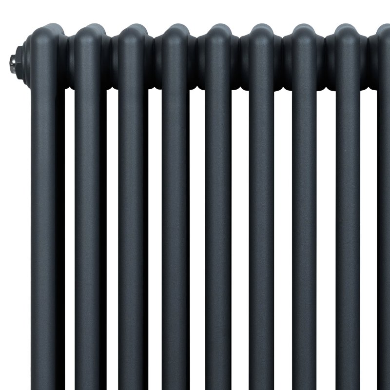 Traditional 4 Column Radiator - 600 x 605mm - Anthracite Grey