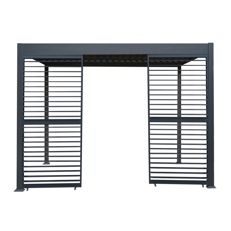 Anthracite Aluminium Pergola Shutter Panel - 92cm Wide
