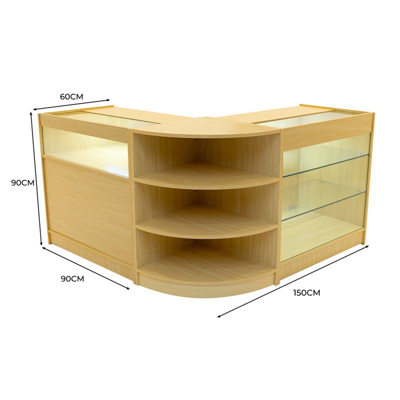 Demeter LED Shop Counter Set K900, B900 & LM60 - Maple