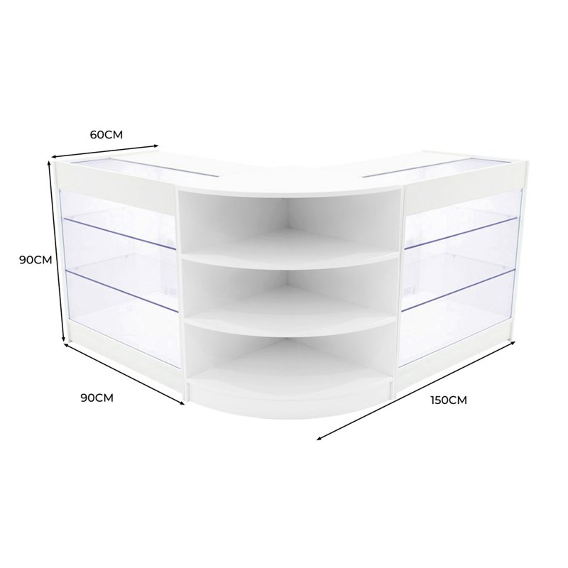 Apollo LED Shop Counter Set LM60 & 2 x K900 - White