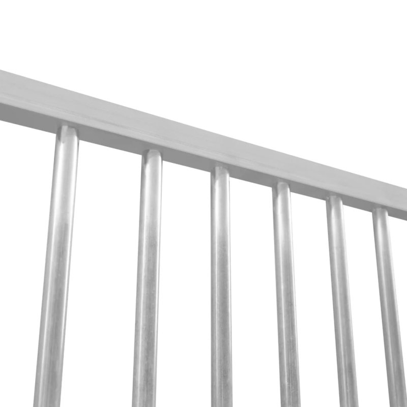 Dog Run Panels Galvanised Steel Kennel Heavy Duty Walk In Animal Enclosure Pen Fence Playpen Outdoor Support Bar 5cm Bar Spacing 1.84m x 2m Modular FREE Ground Fixing Brackets & Fixing Kit