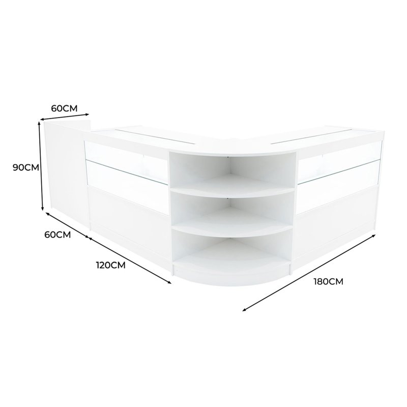 Eclipse LED Shop Counter Set LM60, TB60 & 2 x C1200 - White