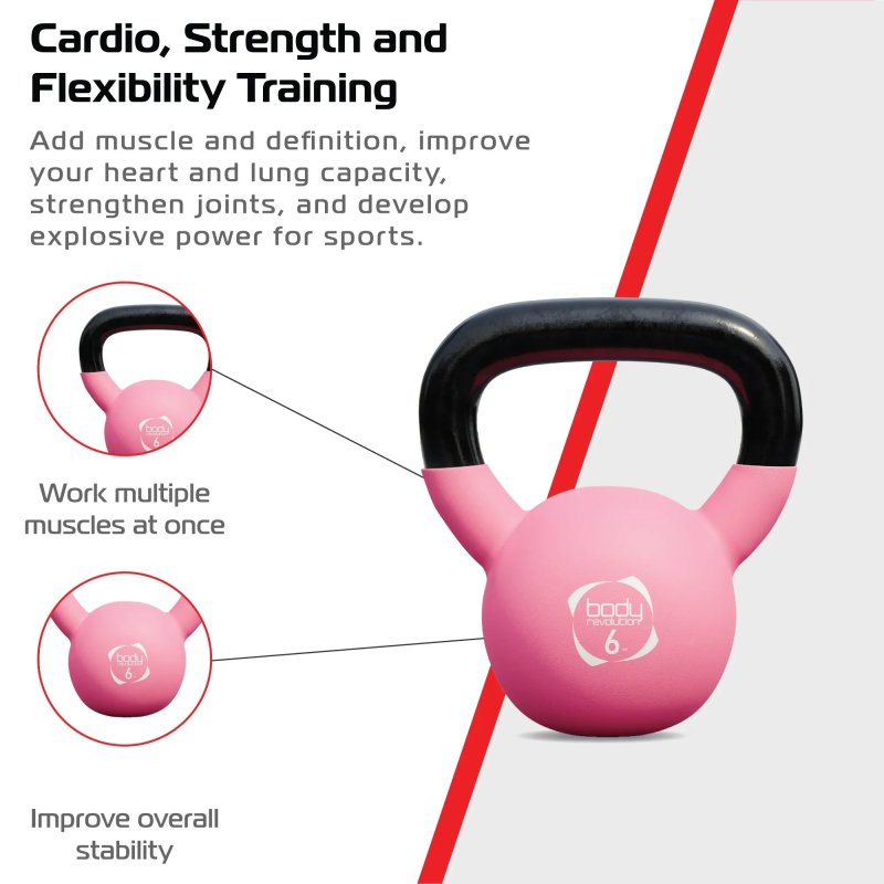 Body Revolution Neoprene Kettlebells 4kg6kg8kg Set
