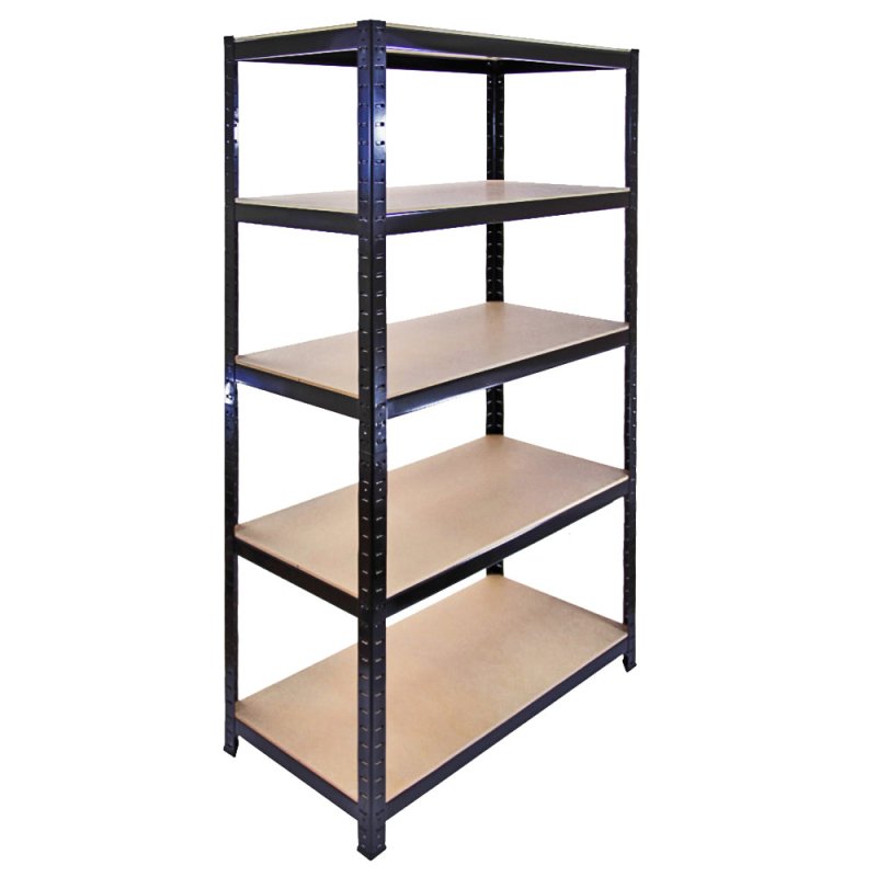 Monster Racking 90 x 45 x 180 cm Garage / Warehouse Shelving Unit / Racking Bay, Black Boltless Unit