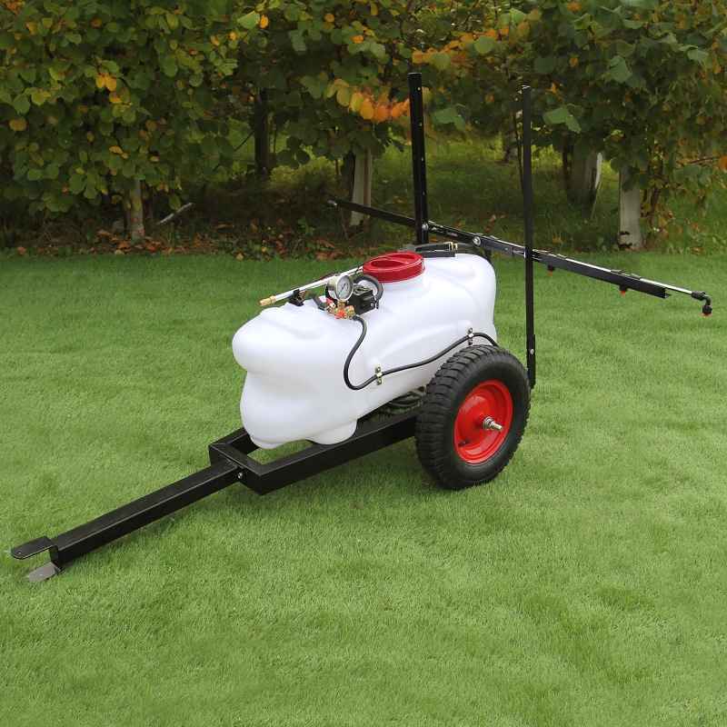 ATV Sprayer Trailer 100L Boom Quad Electric 12V Spot Crops Weed Farm Agricultural Hand Lance Tank Garden