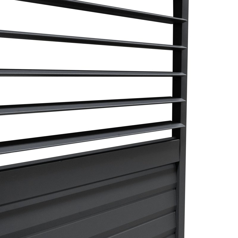 Anthracite Aluminium Pergola Shutter Panel - 92cm Wide