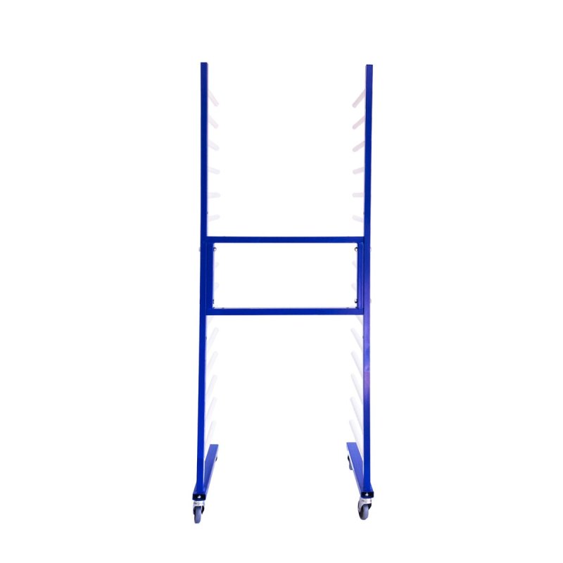 Spray Drying Rack Blue Trolley Eco Spray Paint Shop Woodworking Dry Storage 4 Heavy Duty 360 Degree Castors Mobile 15 Layers 20kg Per Layer 300kg Total Capacity Adjustable Width 175 H x 35/66 W x 55 D