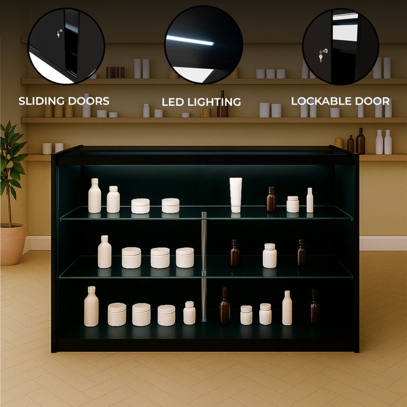 LED Retail Shop Counter K1500 - Black
