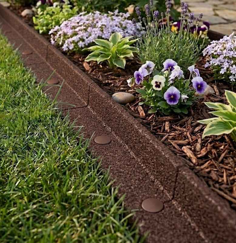 Flexible Lawn Edging 4 x 1.2m - Brown