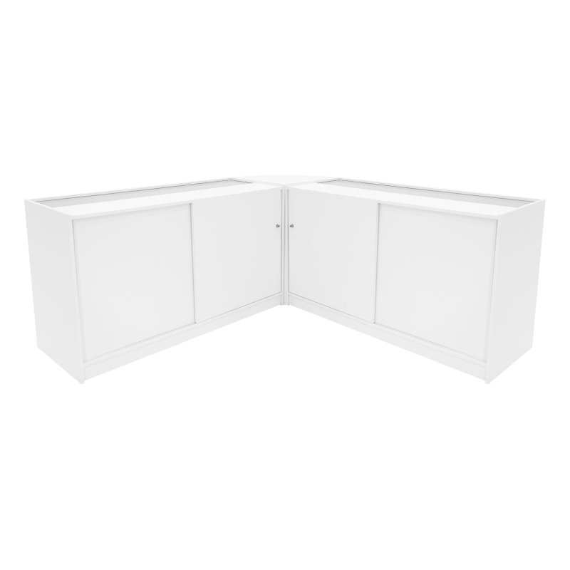 Demeter LED Shop Counter Set K1500, B1500 & LM60 - White