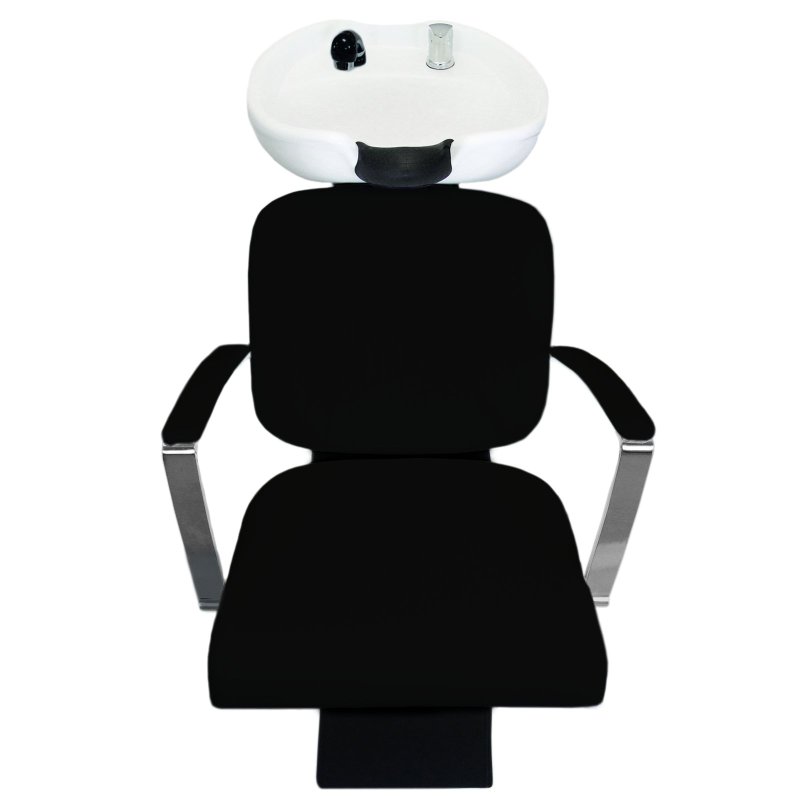 Backwash Salon Chair Hairdressing Unit Barber Tilting Sink Shampoo Back Hair Washing Hairdresser Wash Black