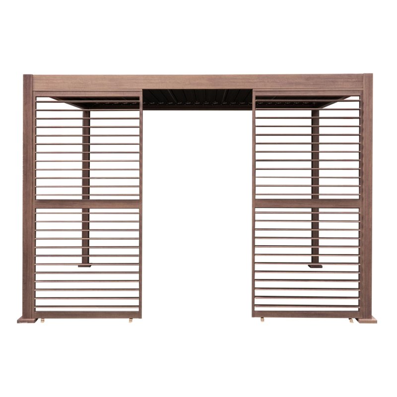 Wood Effect Aluminium Pergola Shutter Panel - 92cm Wide