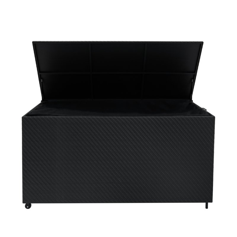 Rattan Cushion Storage Box 700L - Black