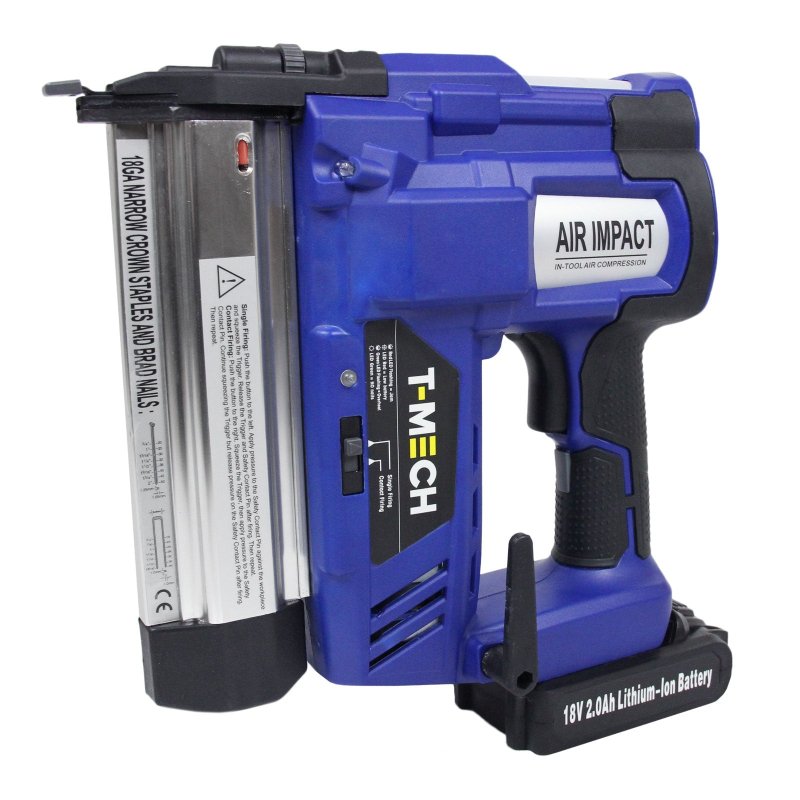 T-Mech 2 in 1 Nail & Staple Gun Cordless Powerful Electric Heavy Duty Stapler Nailer Tacker 18V, 600 x Nails & Staples
