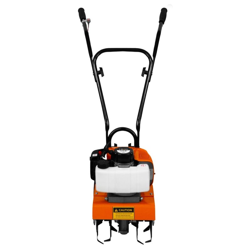Petrol Cultivator Rotavator Cordless Garden Tiller 52CC 1.65kW 9000RPM 3HP 2 Stroke 1.2L Tank 4 Steel Blades 30cm Working Width 20cm Depth Portable Lawn Soil Digging Weed Removal FREE PPE & Tool Kit