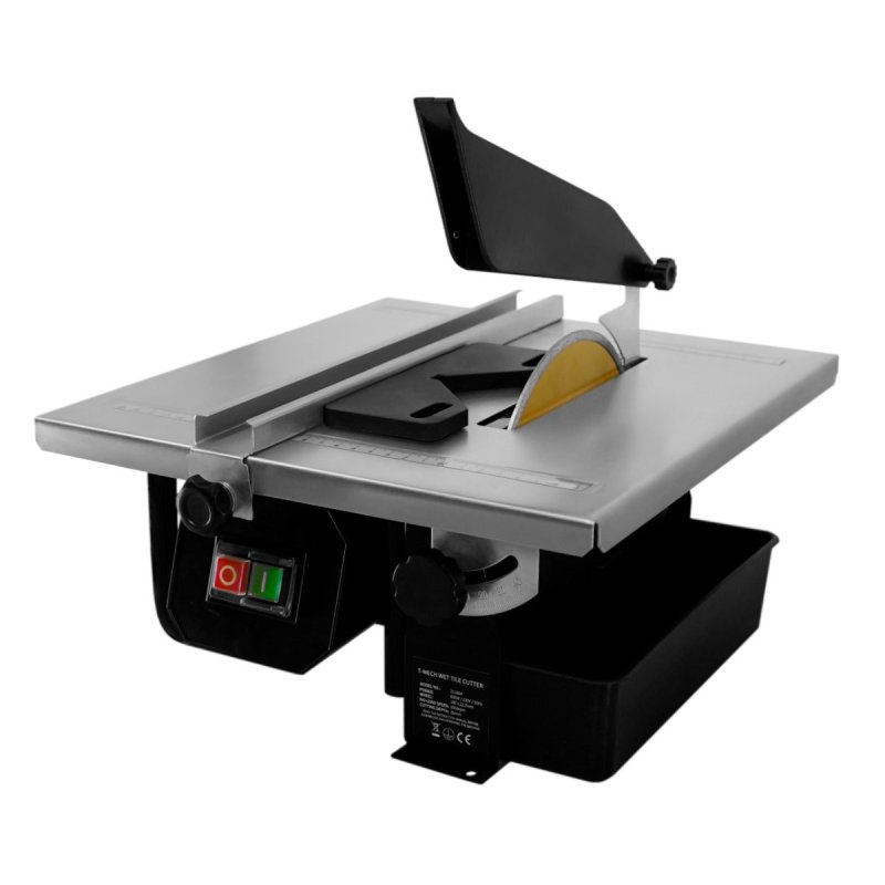 Wet Tile Cutter Table Saw Electric 600W 230V 2 x FREE 180mm Diamond Blades 330 x 360mm Worktop 35mm Cutting Depth 2950 RPM 0-45? Tilting Range Heavy Duty Cutting Machine Wall & Floor Stainless Steel