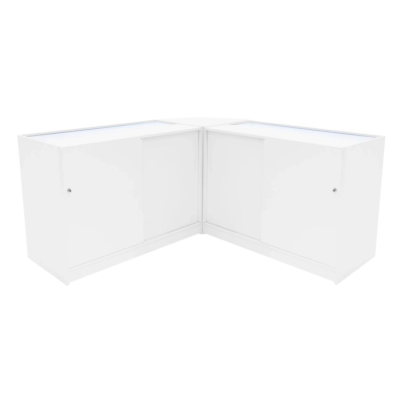 Iris LED Shop Counter Set CM60 & 2 x B1200 - White