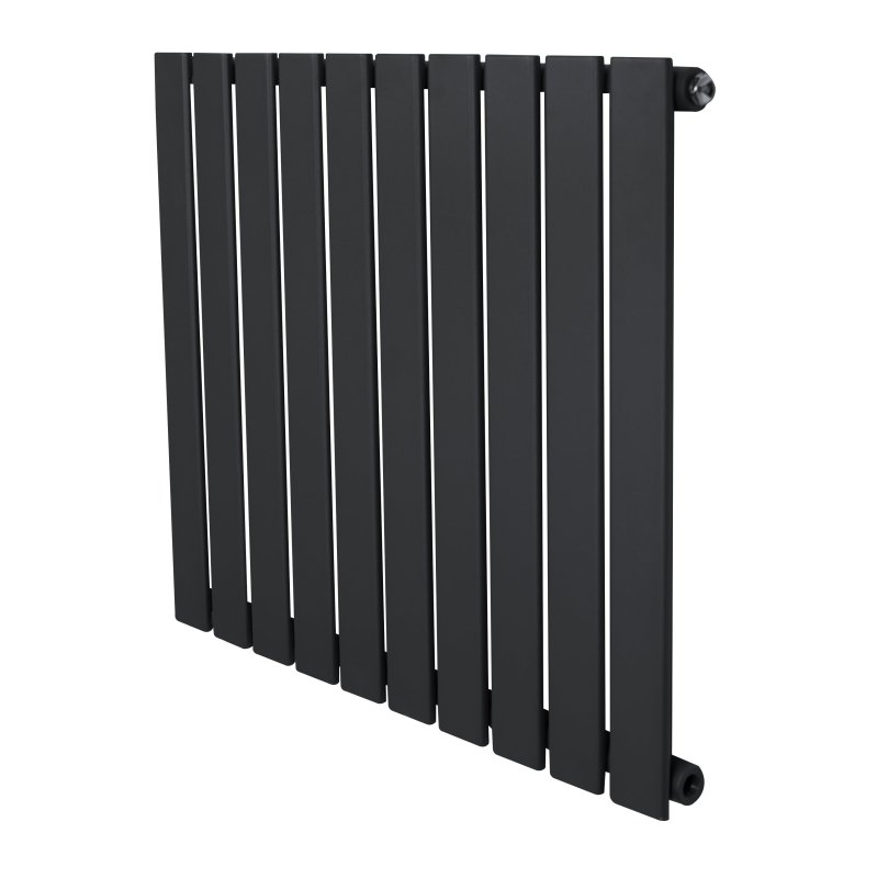 Flat Single Column Radiator - 600 x 700mm - Anthracite Grey
