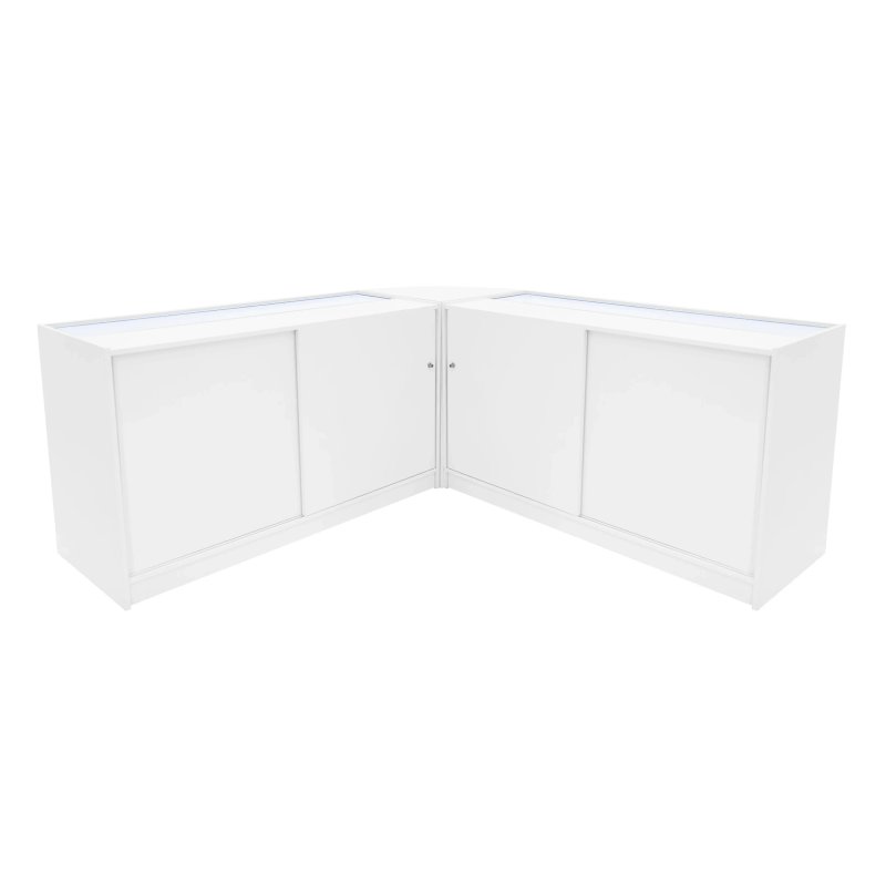 Adonis LED Shop Counter Set B1500, C1500 & CM60 - White
