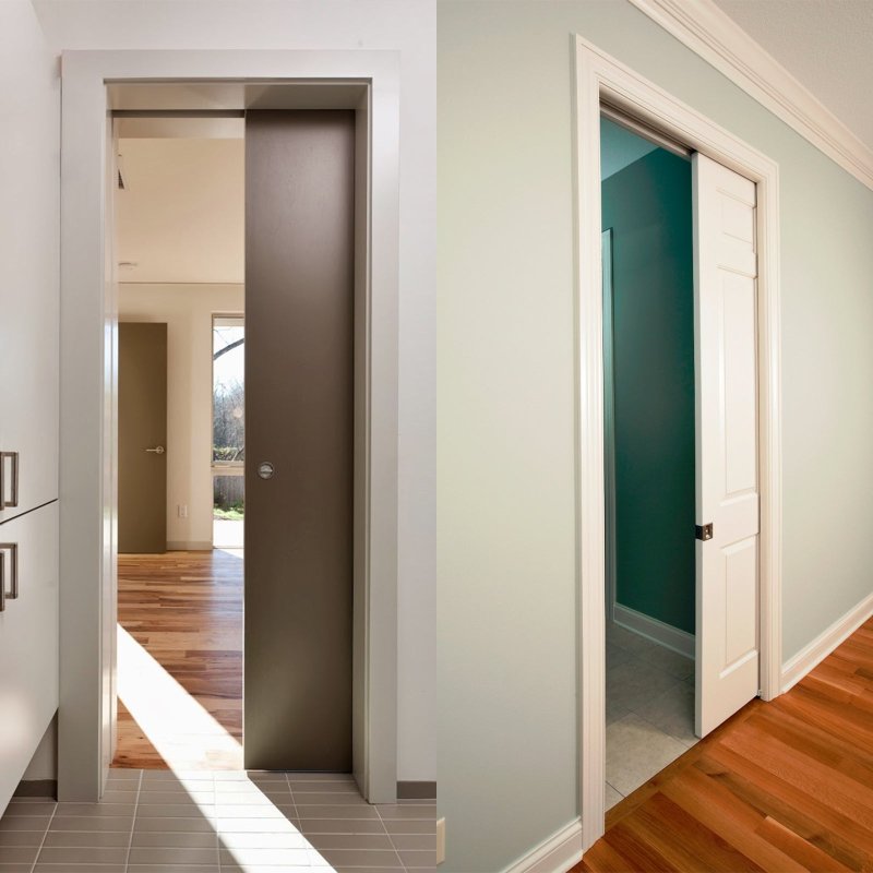 Pocket Door Kit Hideaway Single Sliding System Cavity Frame Internal Home Design / 450mm x 2030mm 90kg