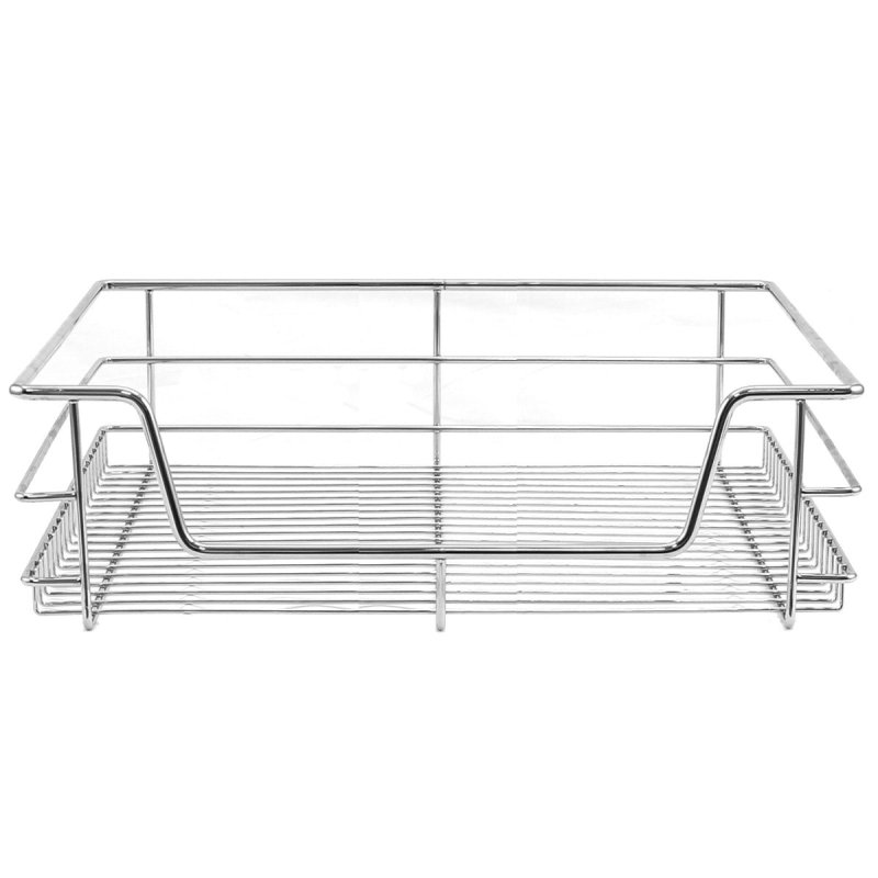 KuKoo 2 x Kitchen Pull Out Soft Close Baskets, 600mm Wide Cabinet, Slide Out Wire Storage Drawers
