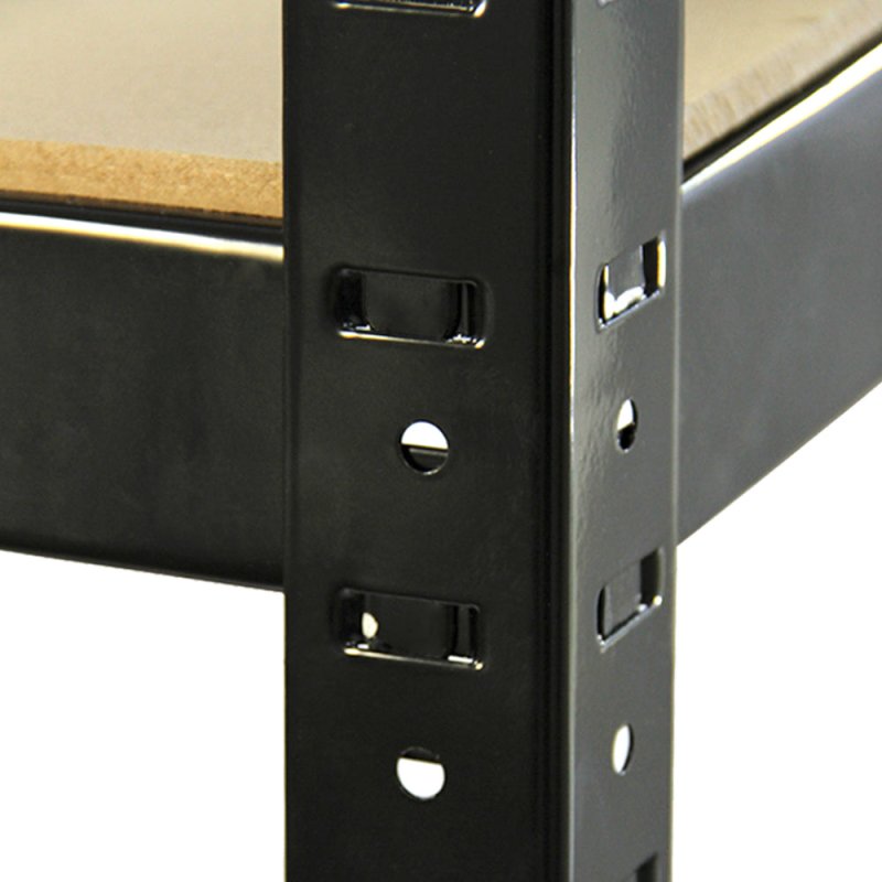 Monster Racking 90 x 45 x 180 cm Garage / Warehouse Shelving Unit / Racking Bay, Black Boltless Unit