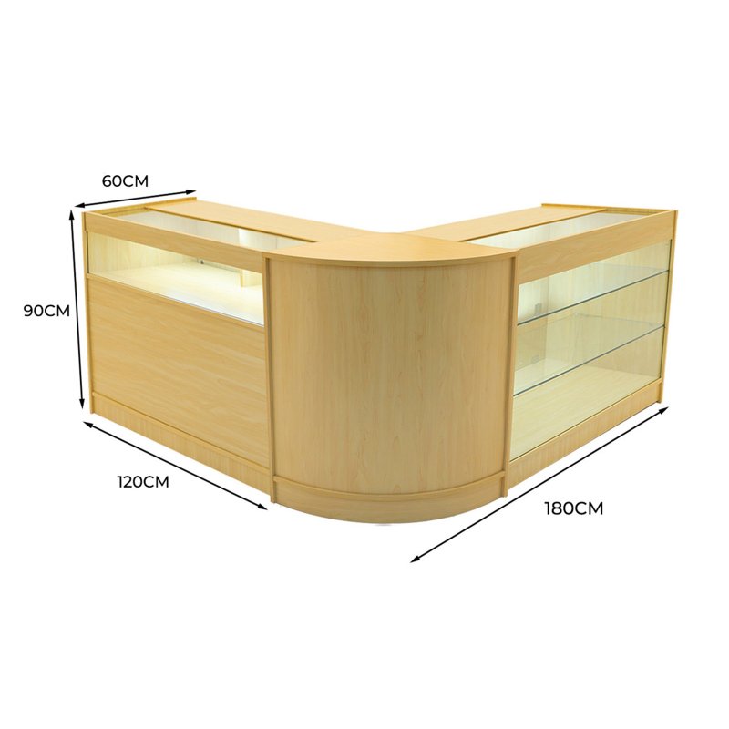 Triton LED Shop Counter Set K1200, B1200 & CM60 - Maple