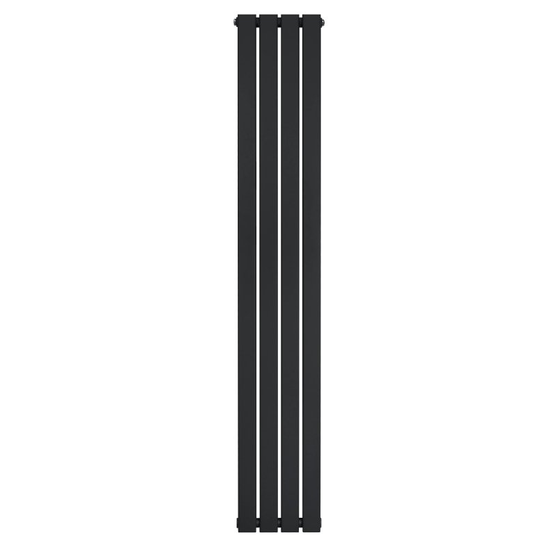 Flat Single Column Radiator - 1800 x 280mm - Black