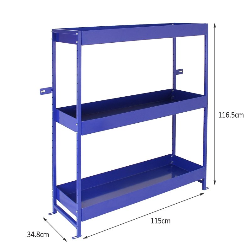 Monster Racking, Lightning Van Racks Metal Shelves Tool Storage Unit Duo, 116.5cm x 115cm x 34.8cm