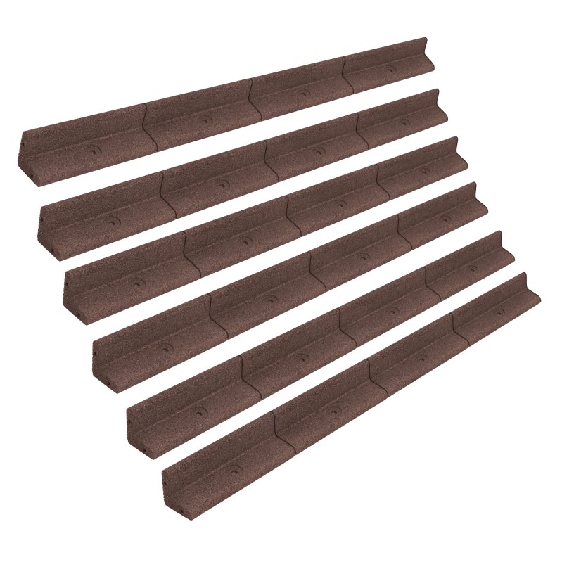 Flexible Lawn Edging 6 x 1.2m - Brown