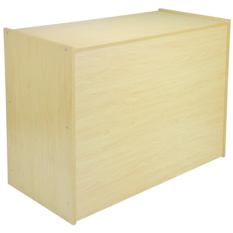 MonsterShop Saturn Shop Counters Set & Glass Retail Showcase Cabinet Display, Maple, Melamine MDF