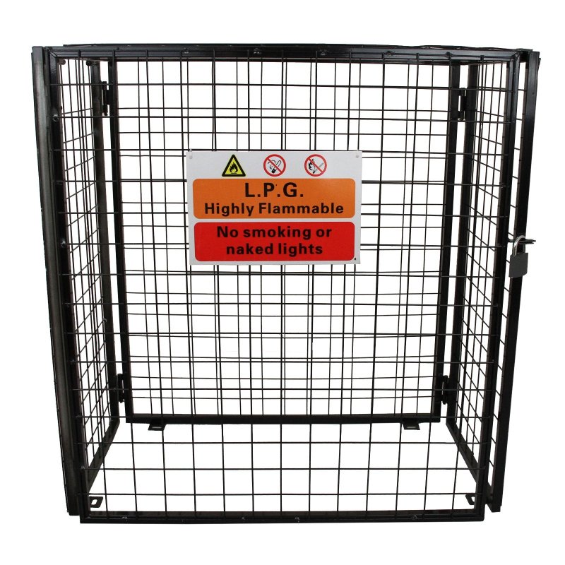 Gas Bottle Collapsible Cylinder Bottle Storage Security Galvanised Powder Coated Steel Mesh Cage 920mm
