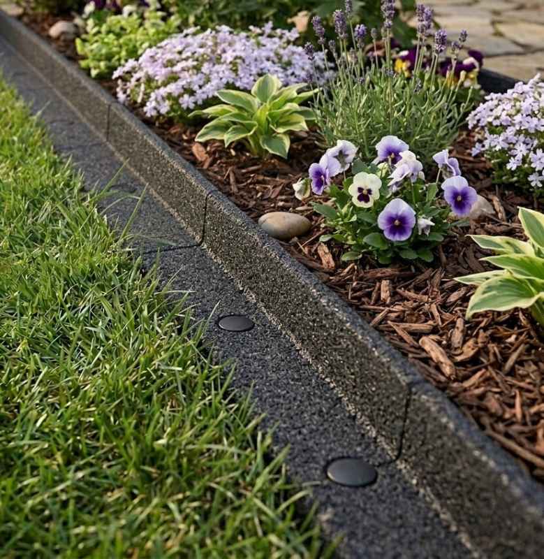 Flexible Lawn Edging 24 x 1.2m With Mallet - Grey