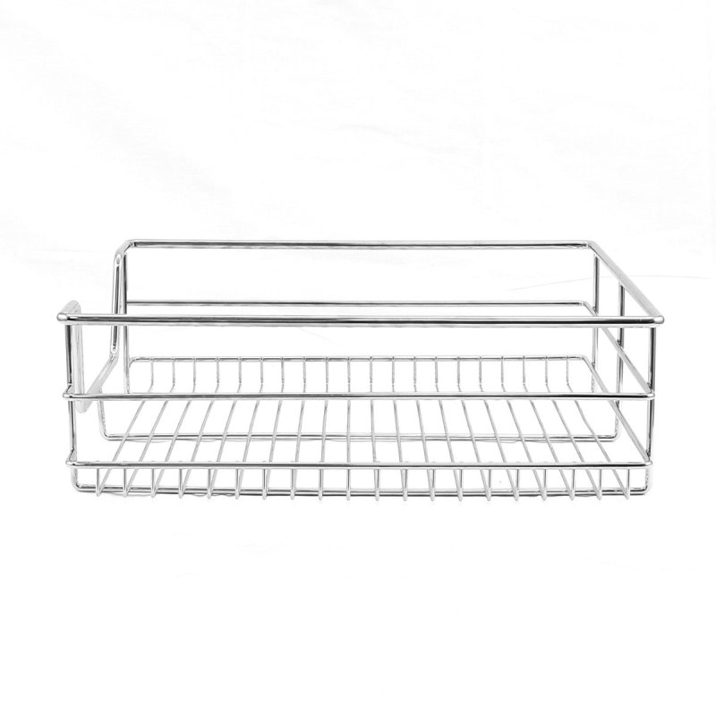 KuKoo 4 x Kitchen Pull Out Baskets, 500mm Wide Cabinet, Soft Close Wire Storage Metal Drawers