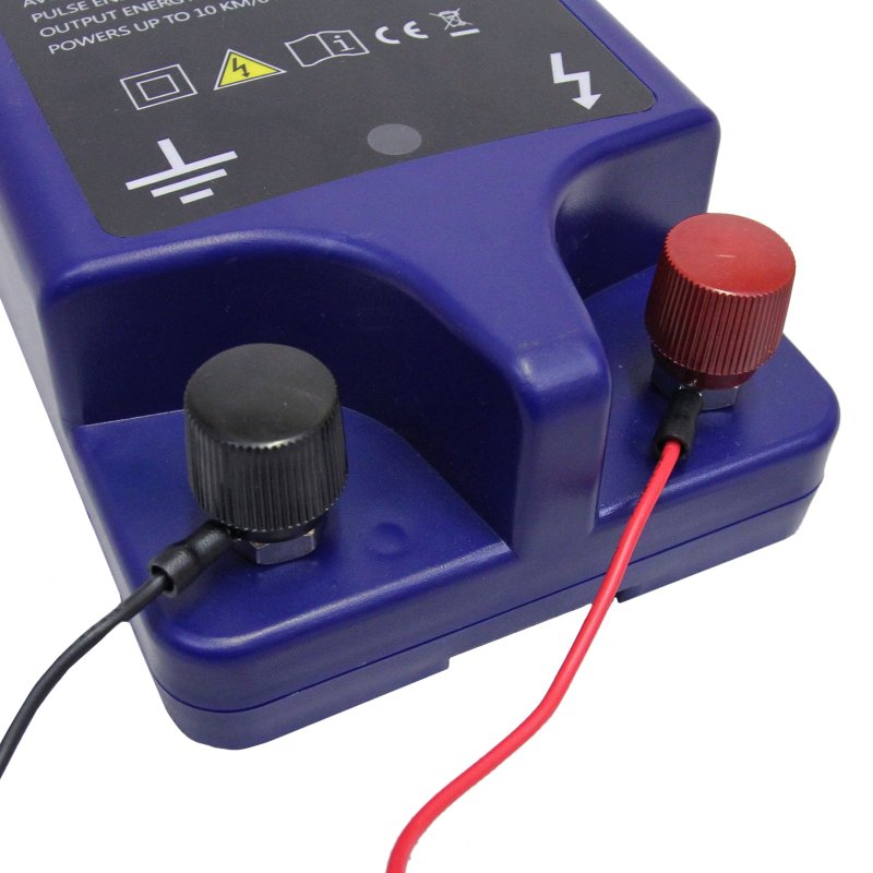 T-Mech Electric 12V Fence Energiser Water Resistant 1.0J 10KM Battery Powered Fencer